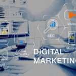 Digital marketing media (website, email, video), team analyzing